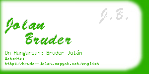 jolan bruder business card